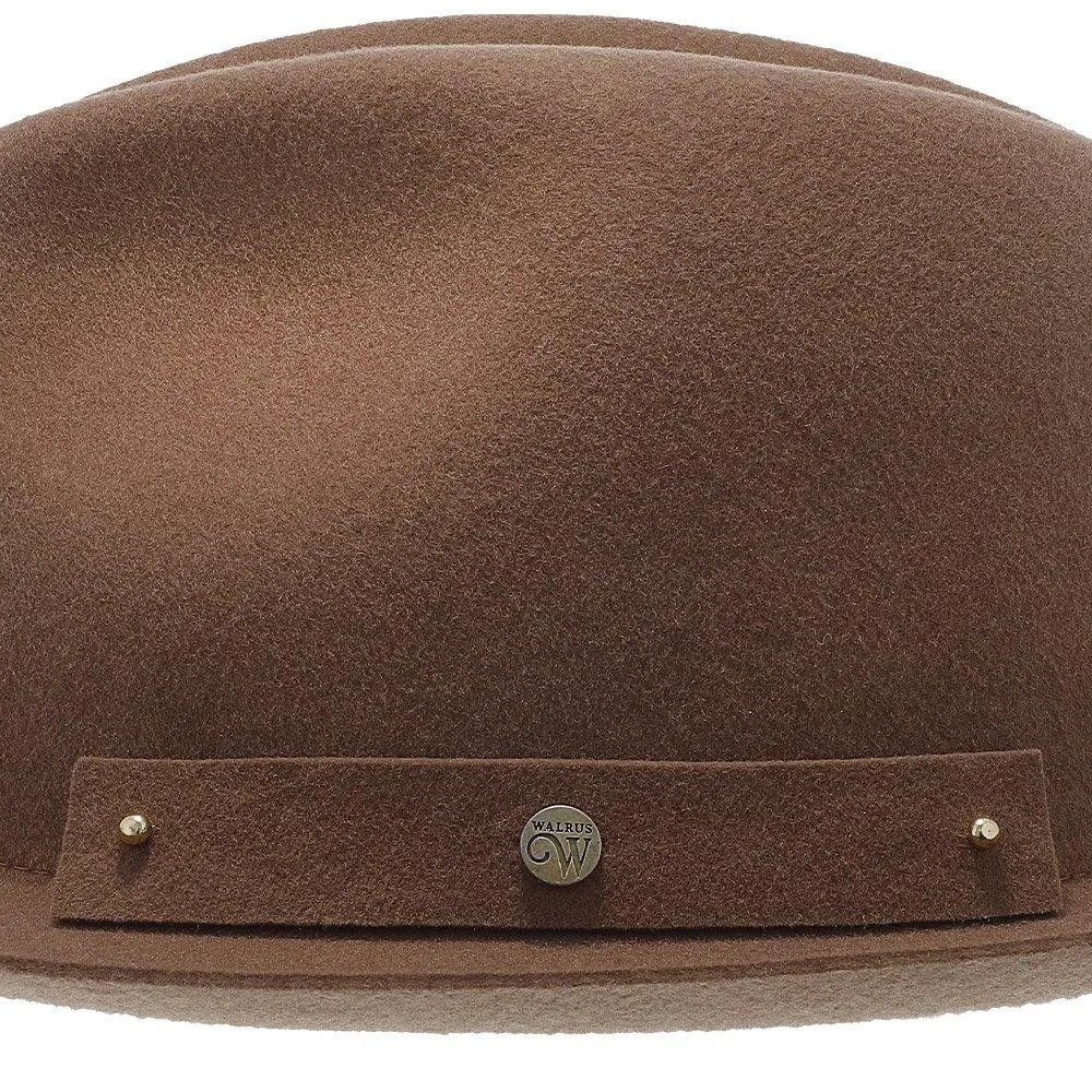 Journey - Walrus Hats Navy Wool Felt Fedora Crushable Hat - H7009