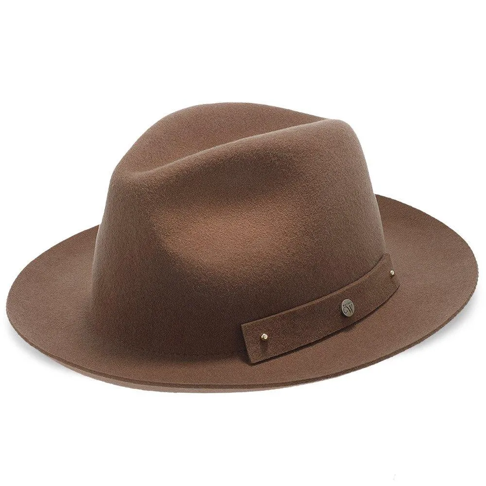 Journey - Walrus Hats Navy Wool Felt Fedora Crushable Hat - H7009