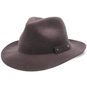 Journey - Walrus Hats Navy Wool Felt Fedora Crushable Hat - H7009