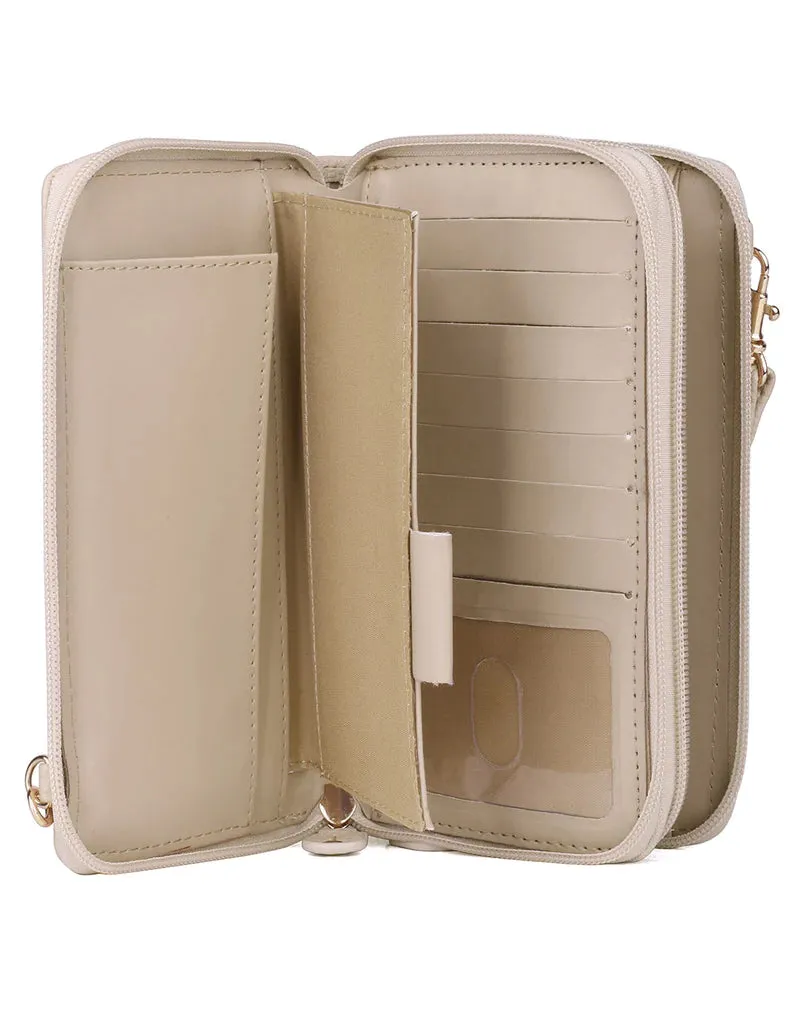 Julia Buxton Textured RFID Ultimate Double Zip Organizer Wallet Bag- $24.50