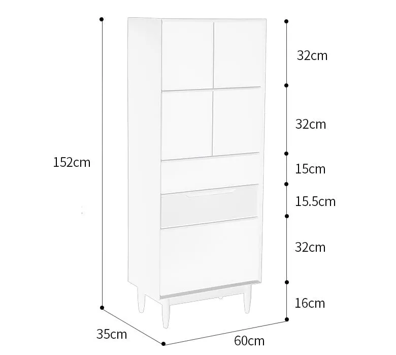 KAILANI TOKYO HILTON Japanese Scandinavian Bookcase Display Cabinet Solid Wood ( 4 Colour 3 Size )