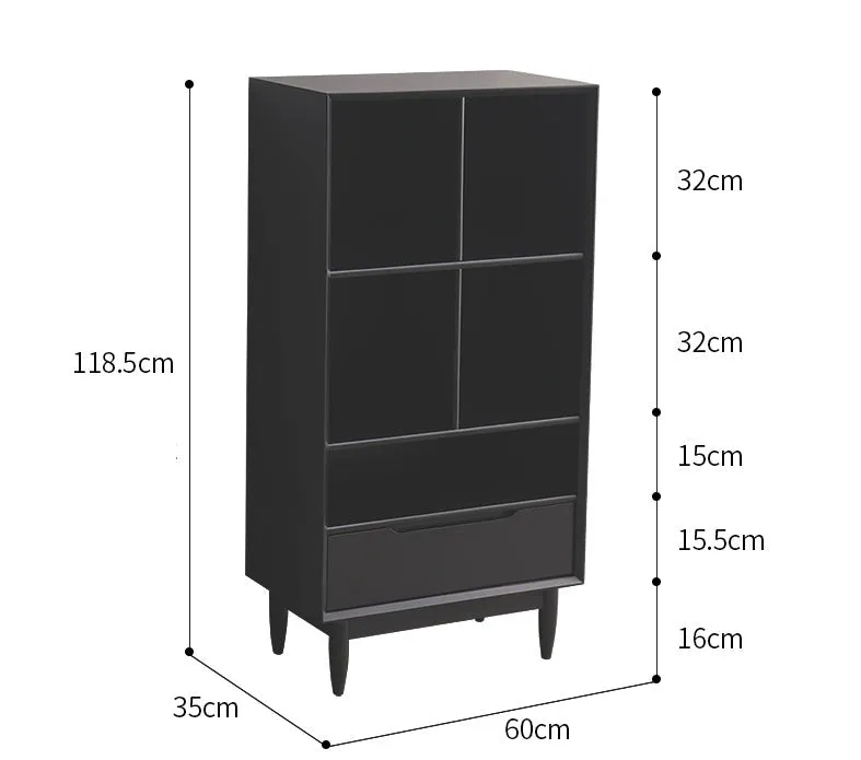 KAILANI TOKYO HILTON Japanese Scandinavian Bookcase Display Cabinet Solid Wood ( 4 Colour 3 Size )