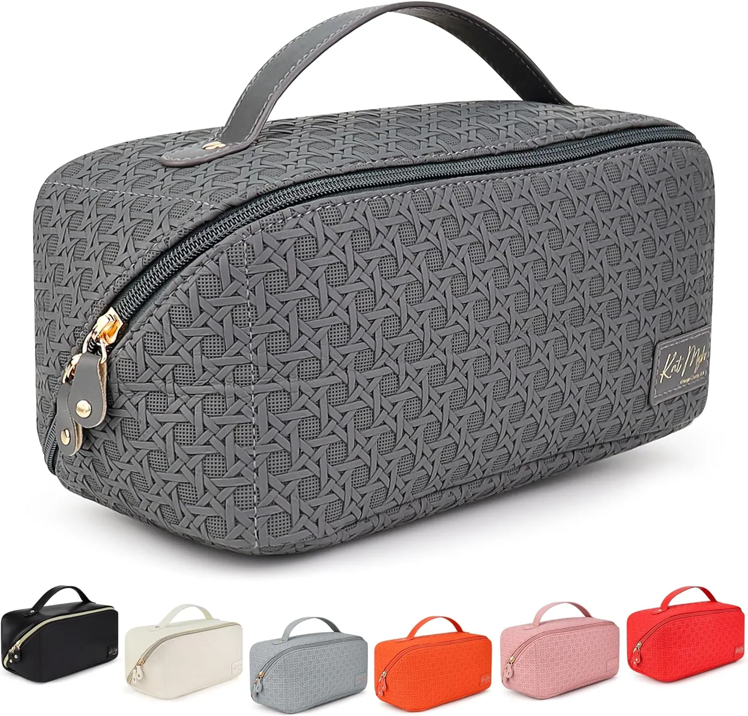 KAT MYHR Large Capacity Travel Cosmetic Bag - Dark Grey