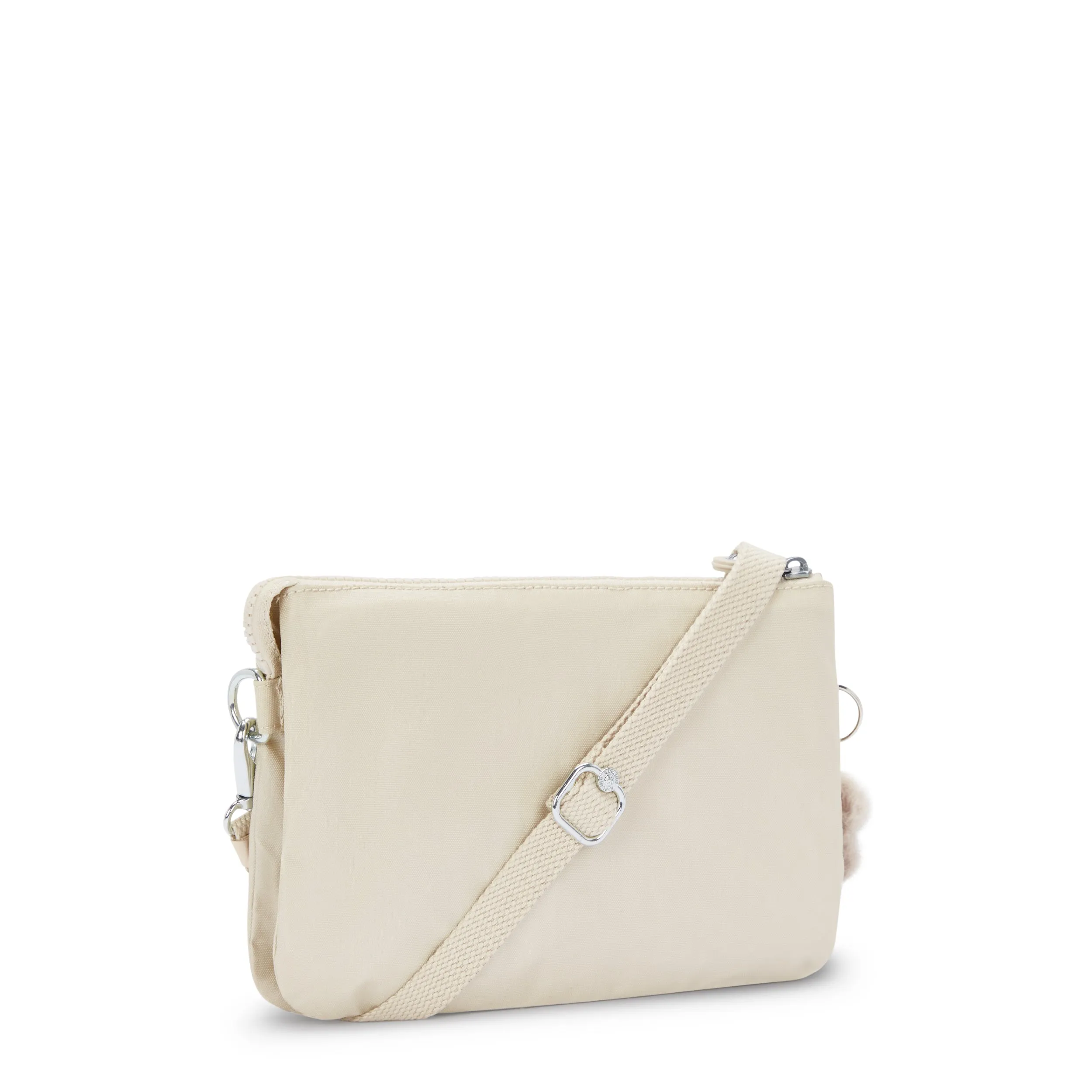 Kipling Riri Beige Pearl Large Pouch with Crossbody Strap C2I7502-3KA