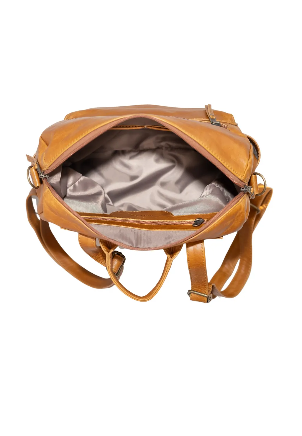 Ladies Leather Backpack in Toffee