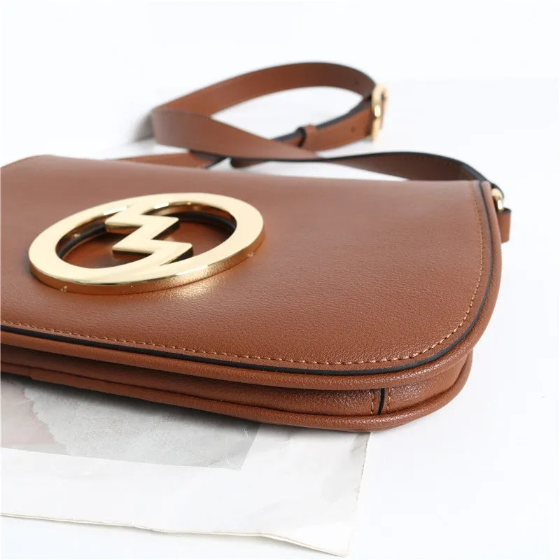 Leather Saddle Chain Shoulder Bag