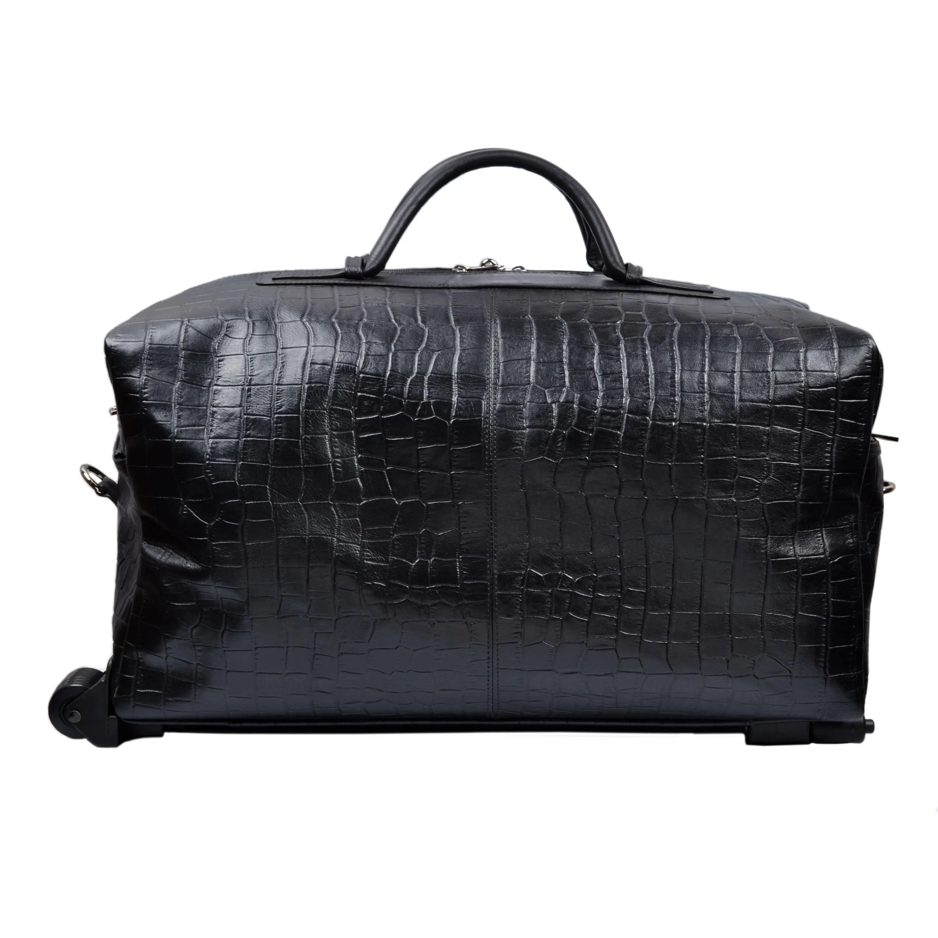 Leather Steelium Trolley/Travel Bag