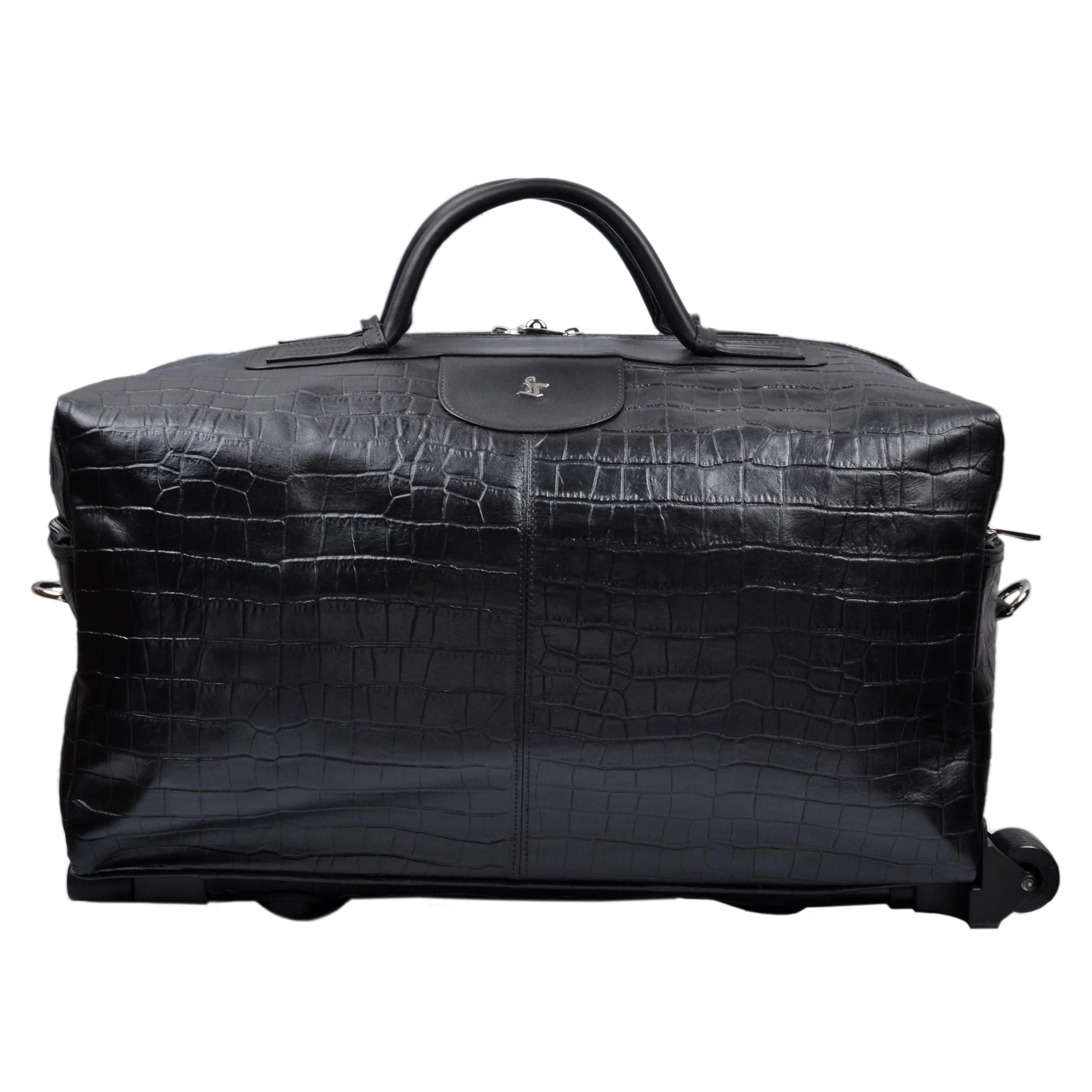 Leather Steelium Trolley/Travel Bag