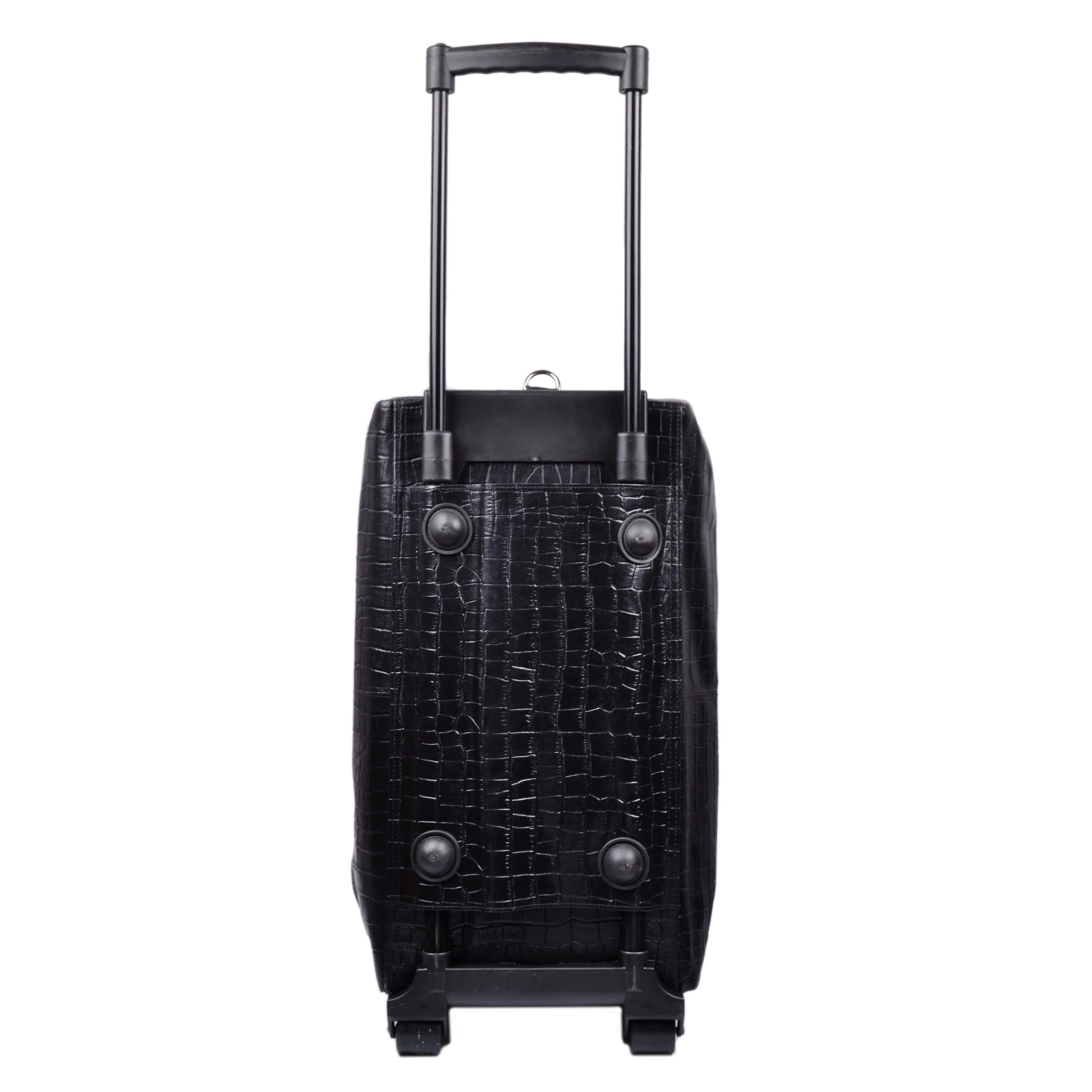 Leather Steelium Trolley/Travel Bag