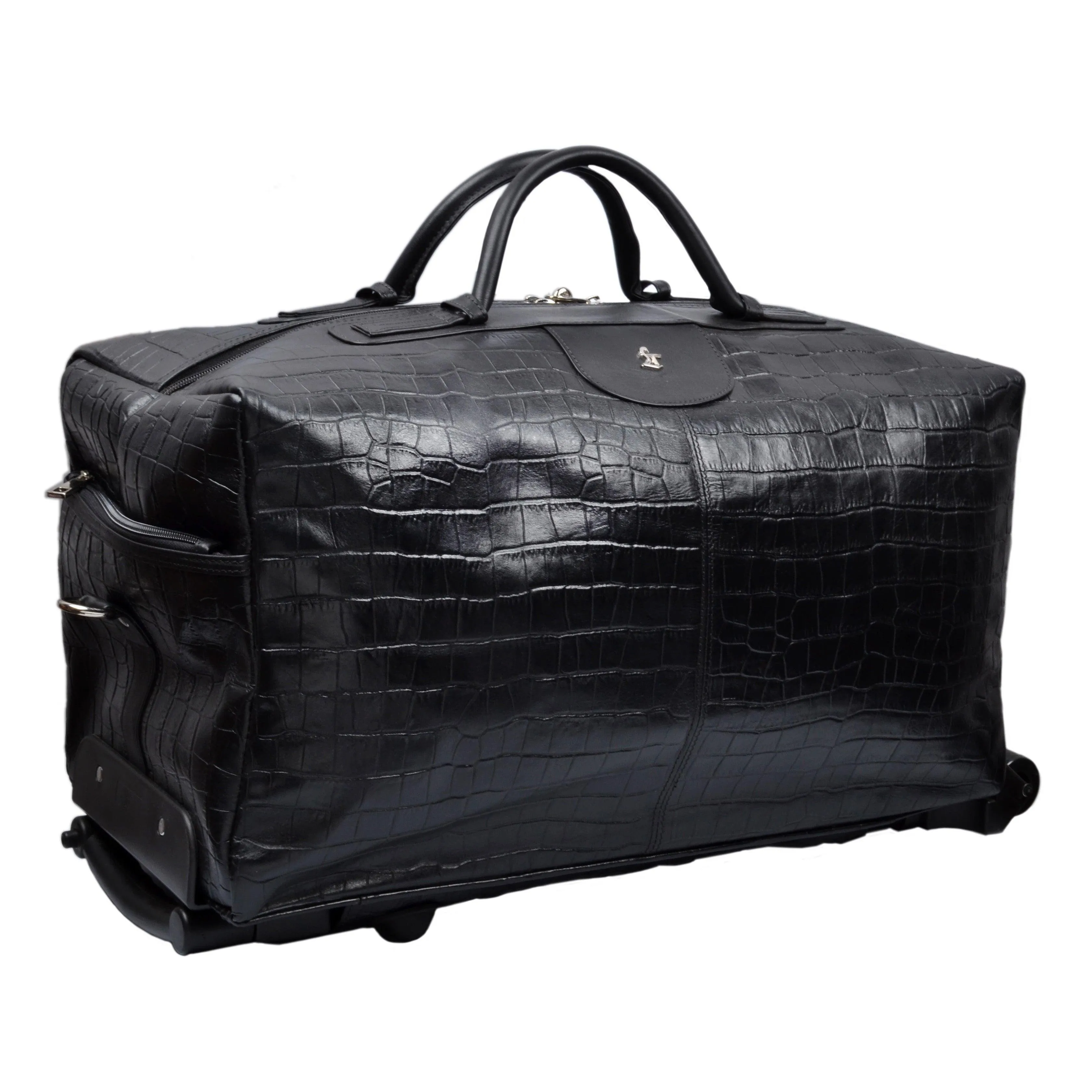 Leather Steelium Trolley/Travel Bag