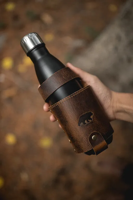 Leather Water Bottle Holder