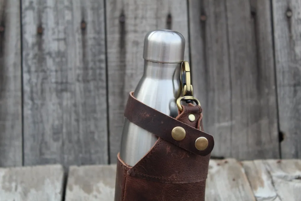 Leather Water Bottle Holder