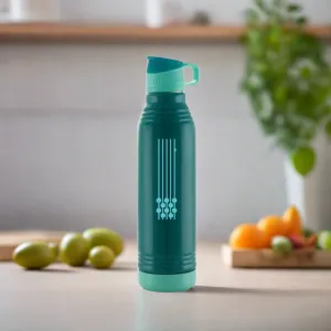 Liza Stainless Steel Smart Insulated Bottle - 650ml Green: Perfect for Kids, Home, School