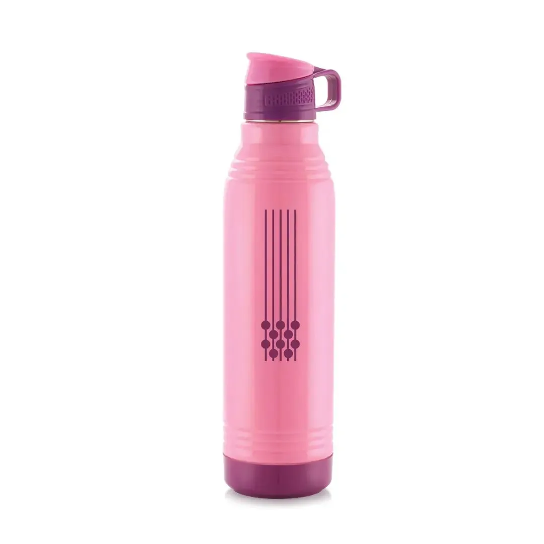 Liza Stainless Steel Smart Insulated Bottle - 650ml Pink: Perfect for Kids, Home, School