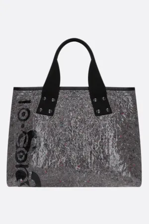 logo print protective felt tote bag