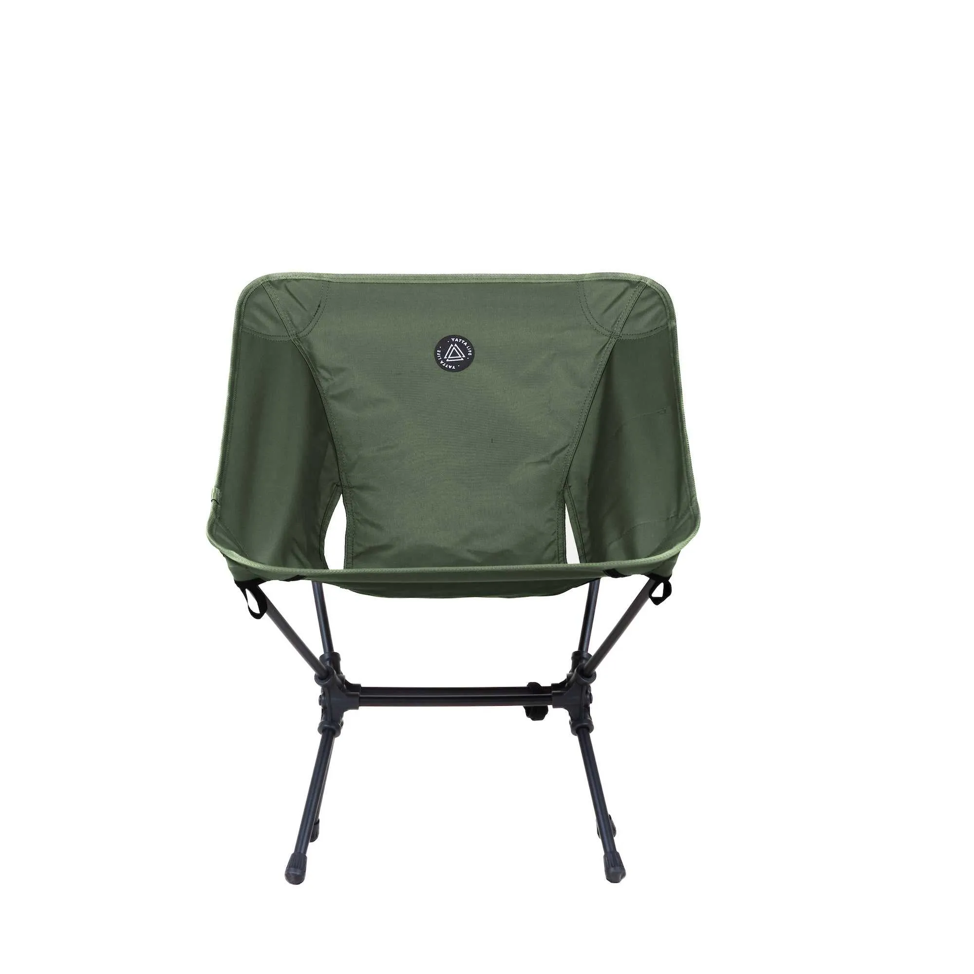 Low Back Ultralight Folding Camping Chairs With Storage Pouch - Army Green