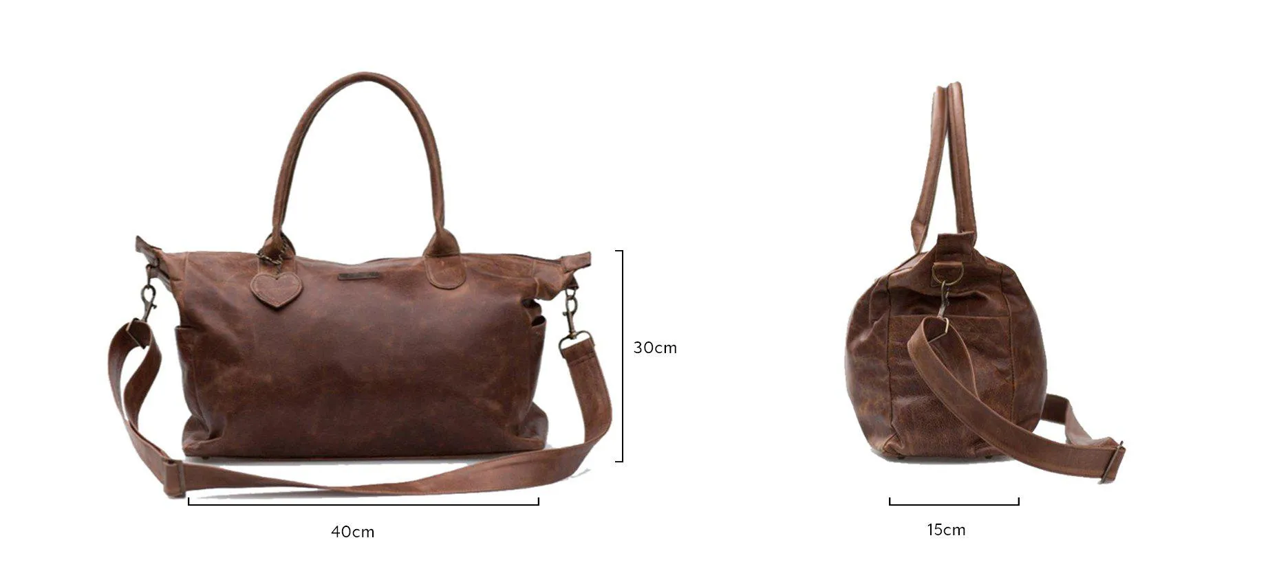 Mally Classic Leather Baby Bag | Brown