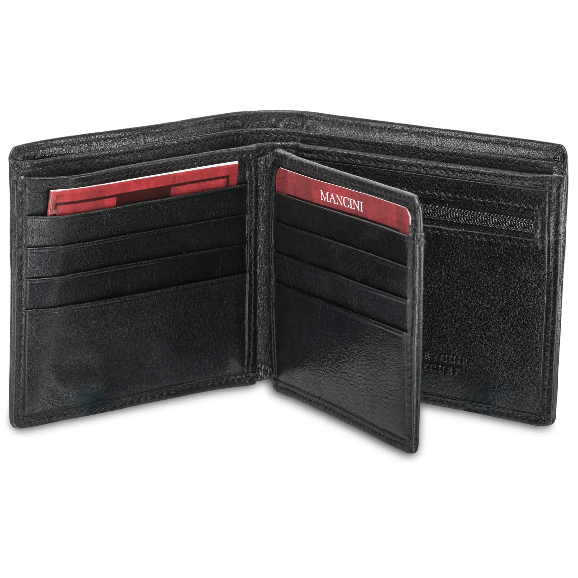 Mancini EQUESTRIAN-2 Men’s RFID Secure Center Wing Wallet with Coin Pocket