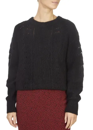 'Mara' Knitted Black Jumper