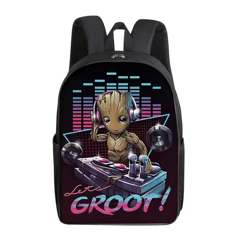 Marvel Groot Cartoon Backpack - Cute Superhero School Bag for Kids and Adults, Ideal Gift for Students and Office Use