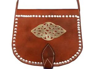 Médaillon Leather Bag - M'damma - Orange