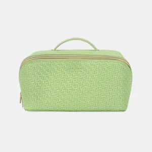 Medium Beauty Bag - Herringbone Pistachio