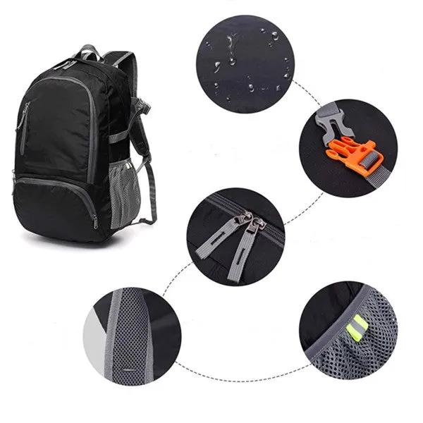 Mochila ultraligera plegable Mochila portátil para computadora portátil Mochila deportiva