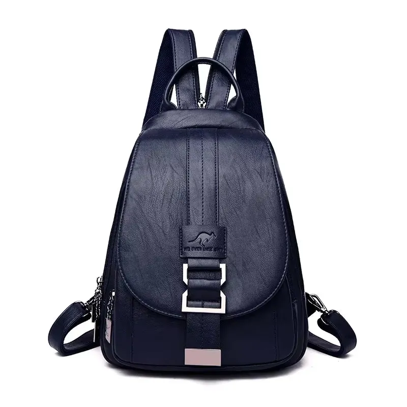 New Arrived Women Anti Theft Backpack Quality Leather School Shoulder Multifunction Backpack