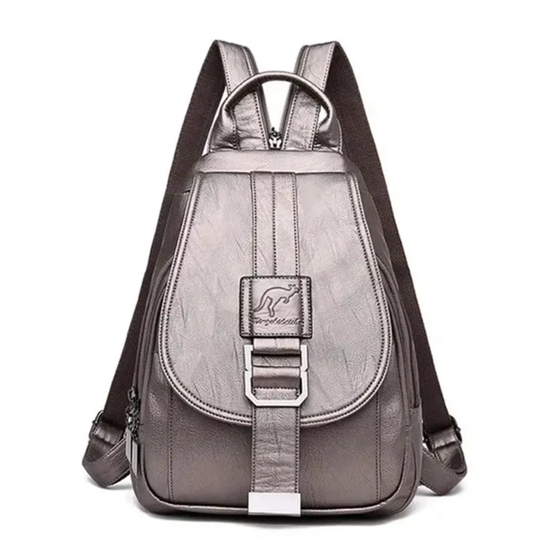 New Arrived Women Anti Theft Backpack Quality Leather School Shoulder Multifunction Backpack