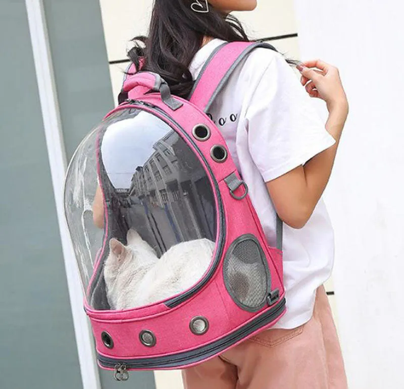 New transparent pet space backpack for cats and dogs