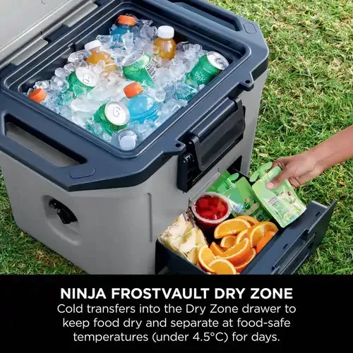 Ninja FB131UKGY FrostVault 30QT/28L Hard Drinks Cooler Box with Dry Zone, Slate Grey