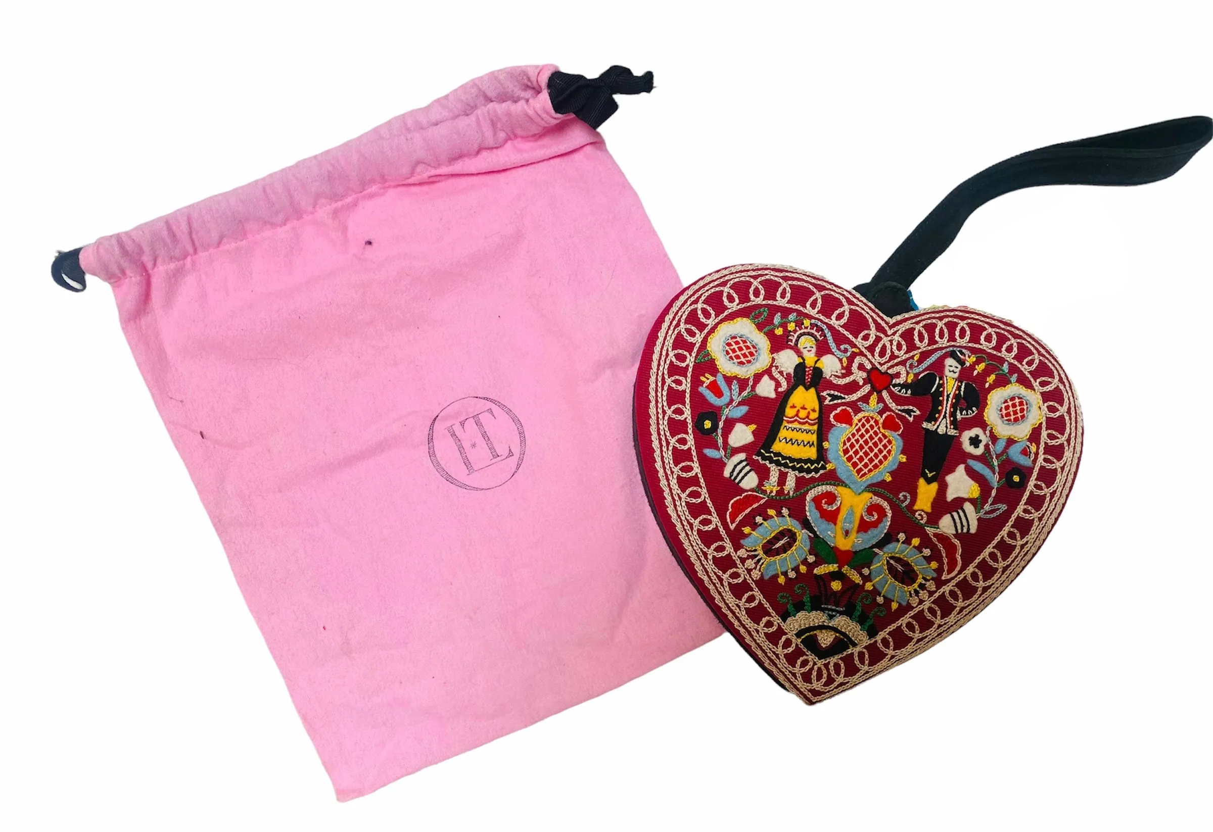 Olympia Le Tan Heart Shaped Embroidered Purse