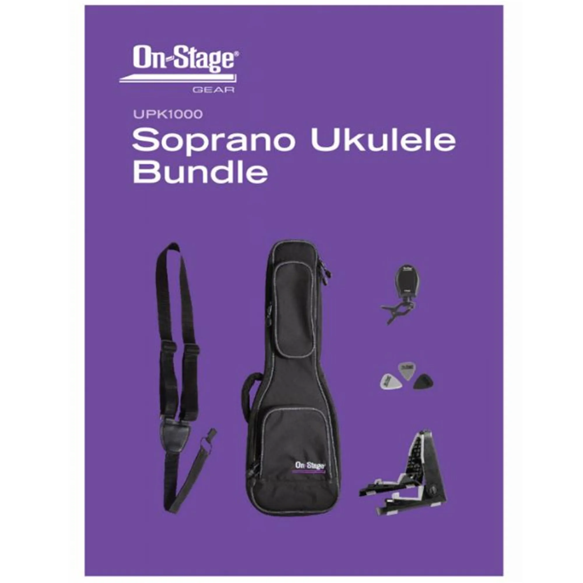 ON STAGE UPK1000 Soprano Ukulele Accessory Bundle