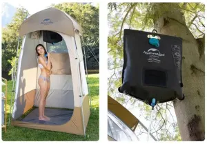 Outdoor solar shower Black