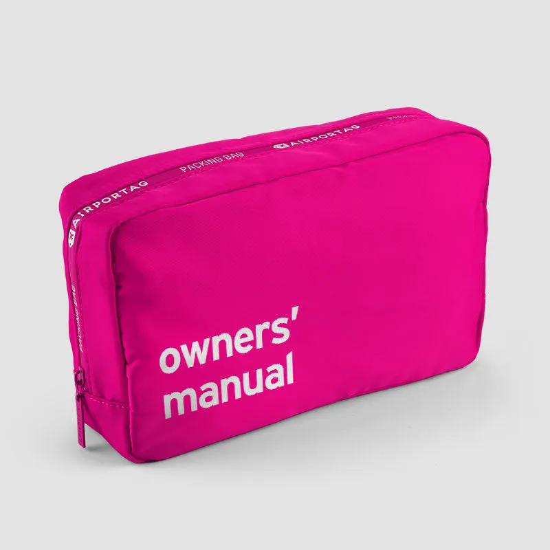 Owners' Manual - Packing Bag