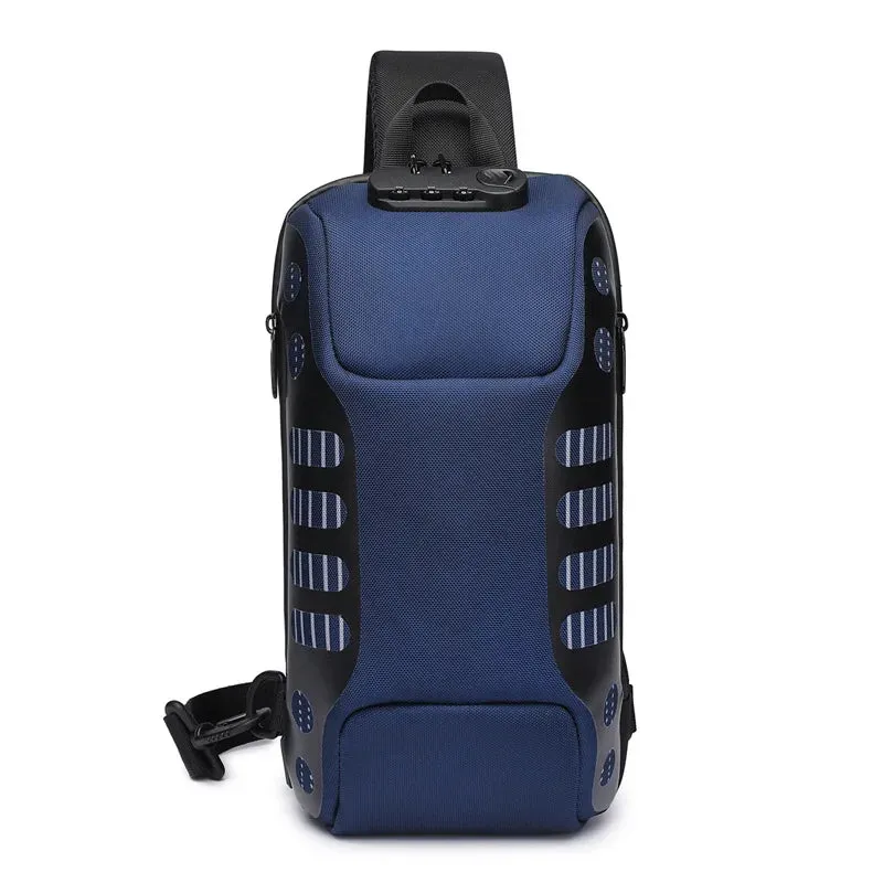 OZUKO Sling Bag Anti-theft Shoulder Crossbody Waterproof Chest Backpack with USB Charging Port