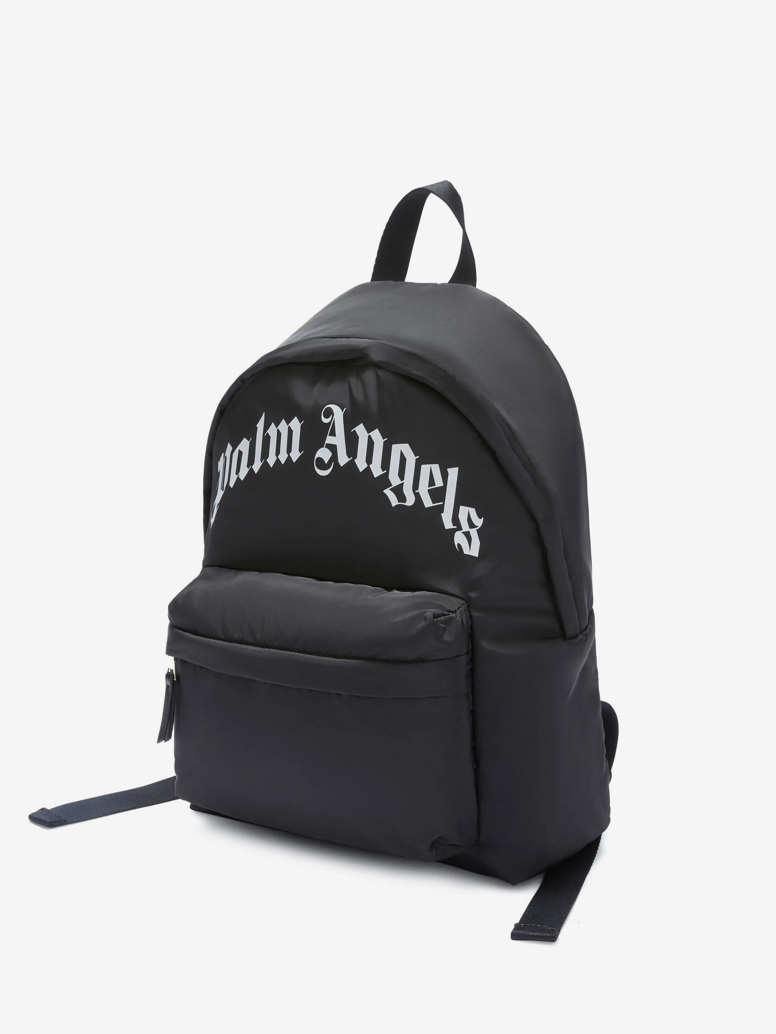 Palm Angels Kids Curved Logo Backpack in Black (38cm)