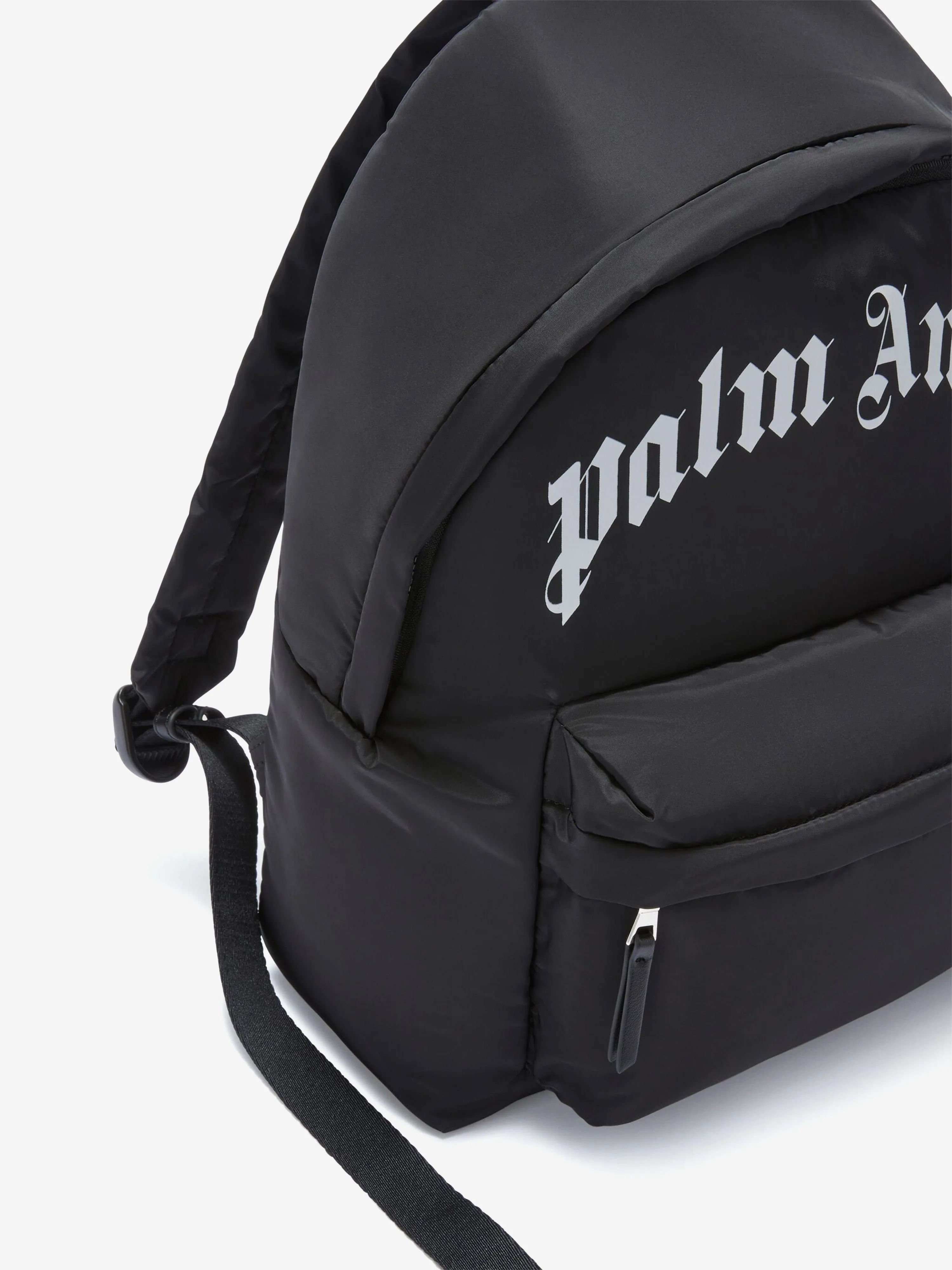 Palm Angels Kids Curved Logo Backpack in Black (38cm)