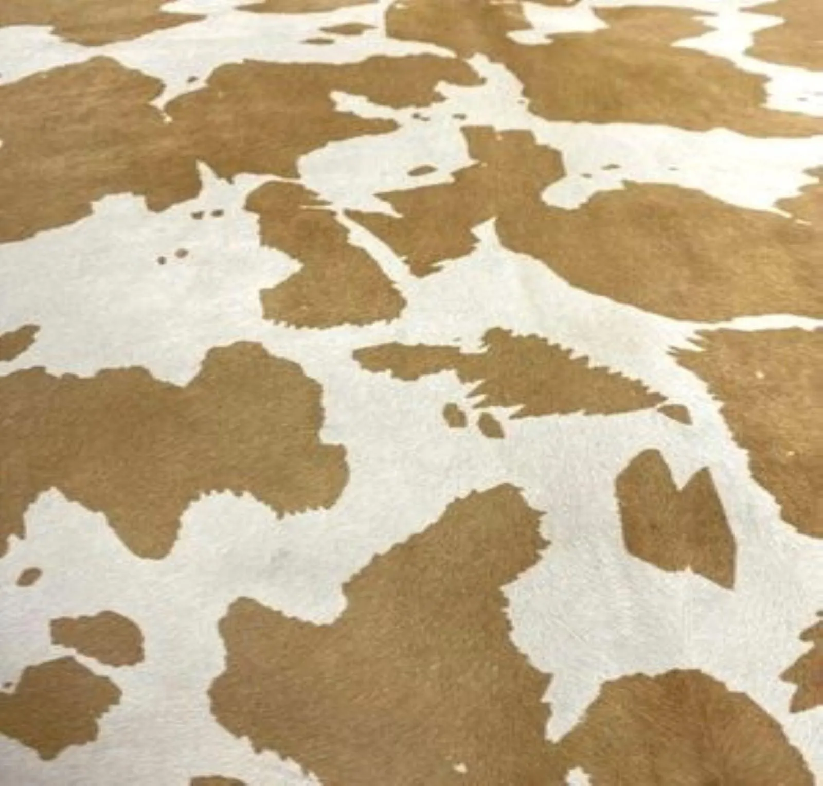 Palomino Cow Print Stencil Over Off-White Cowhide