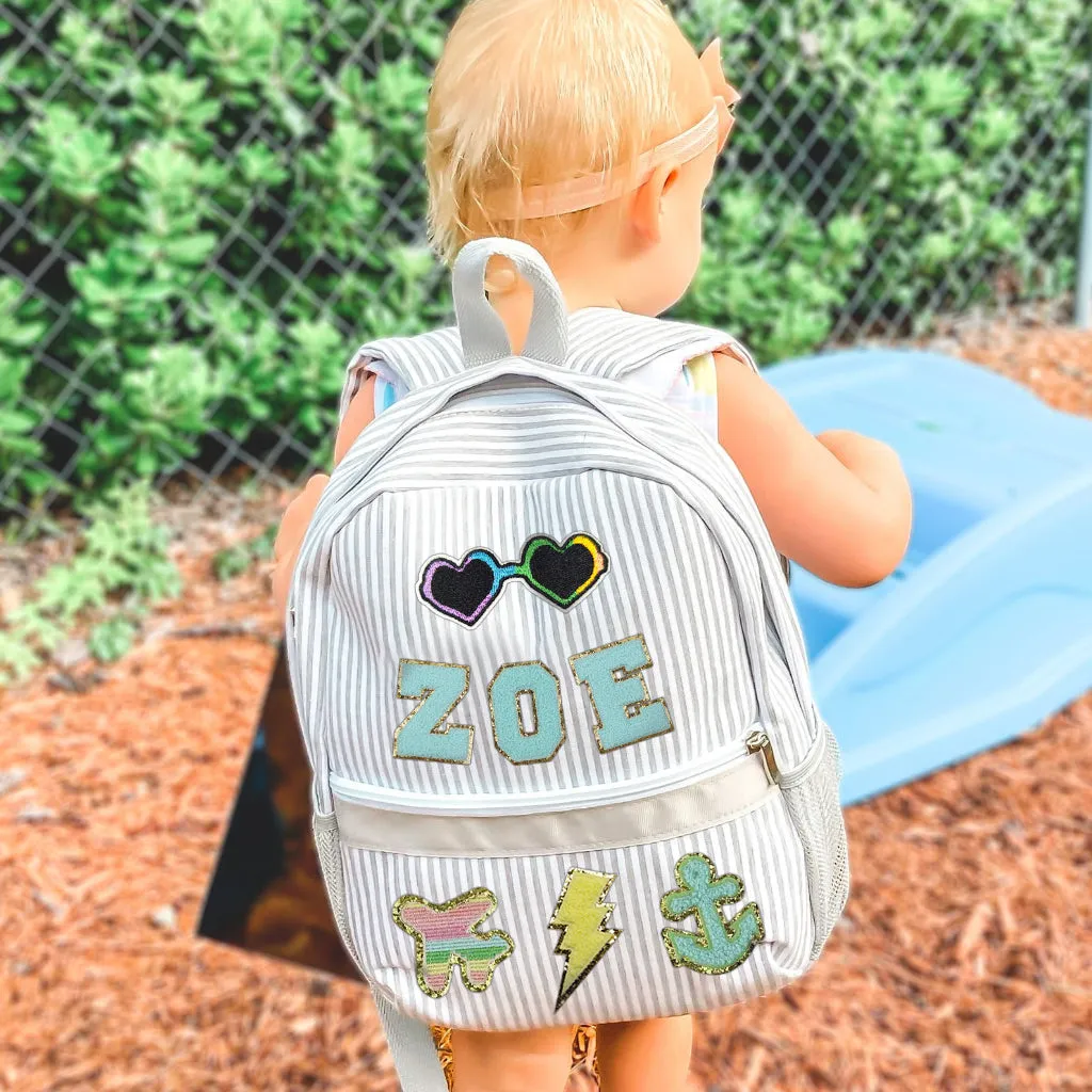 Personalised Kids Back to School Patch Backpack