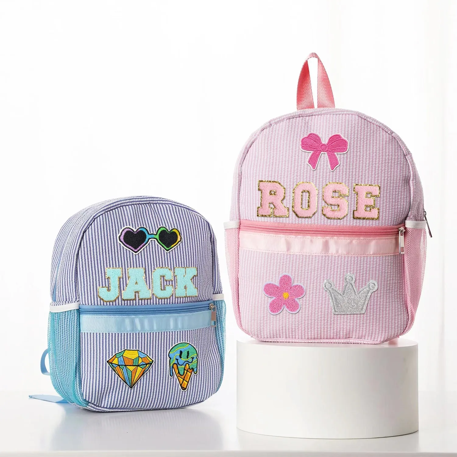 Personalised Kids Back to School Patch Backpack