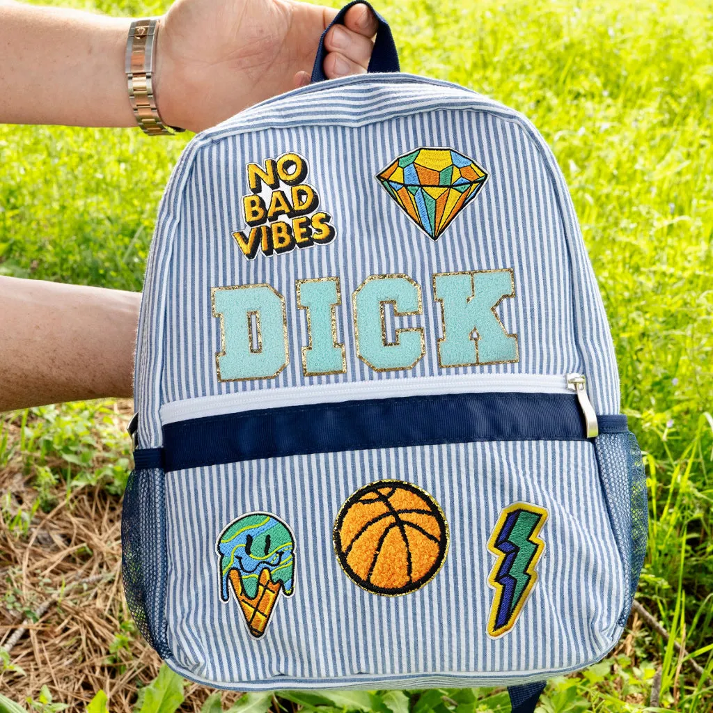 Personalised Kids Back to School Patch Backpack