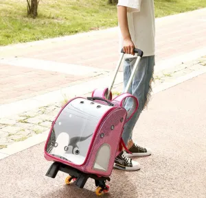 Pet backpack trolley