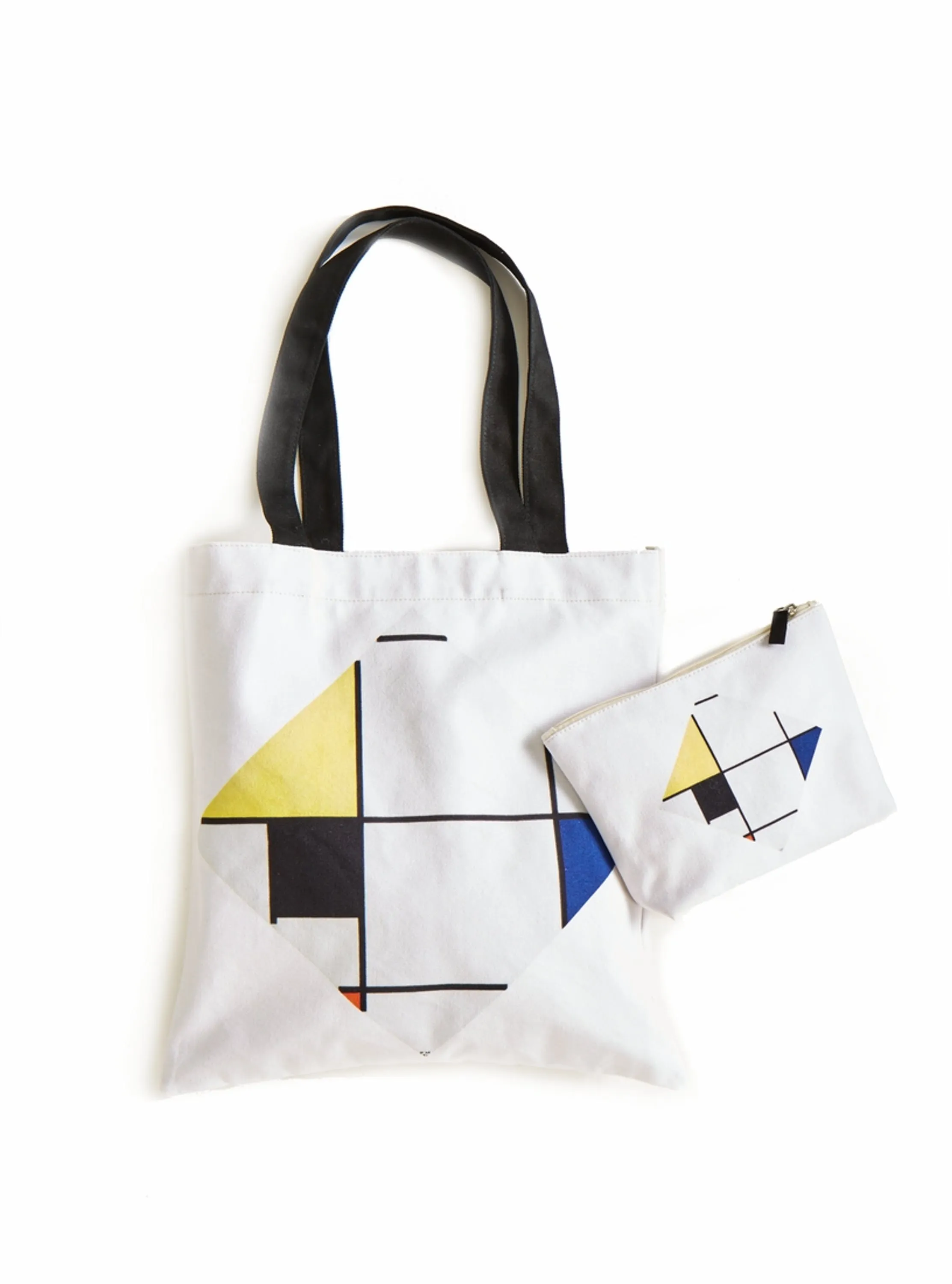 Piet Mondrian Lozenge Tote and Cosmetic Bag