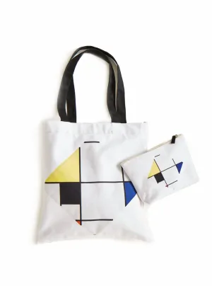 Piet Mondrian Lozenge Tote and Cosmetic Bag