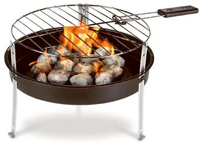 Portable Charcoal Grill   1.2-Lbs. of Charcoal, 12-In.