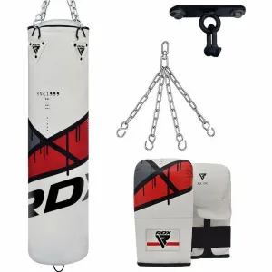 RDX F7 4ft / 5ft 4-in-1 Punch Bag with gloves & Ceiling Hook Set