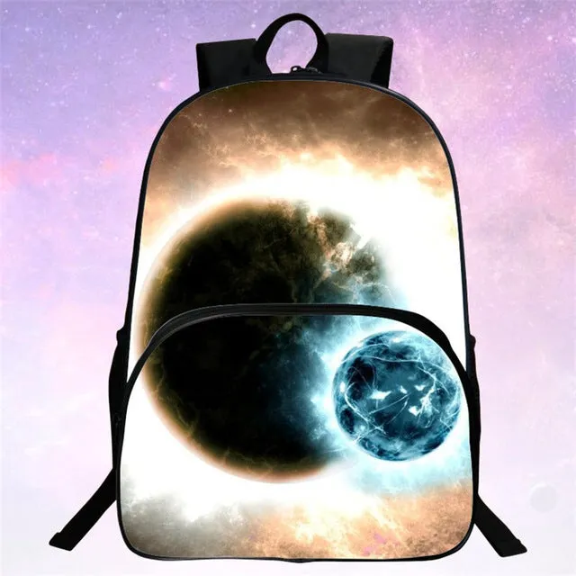 RUNNINGTIGER Children School Bags Galaxy / Universe / Space 24 Colors Printing Backpack For Teeange Girls Boys Star Schoolbags