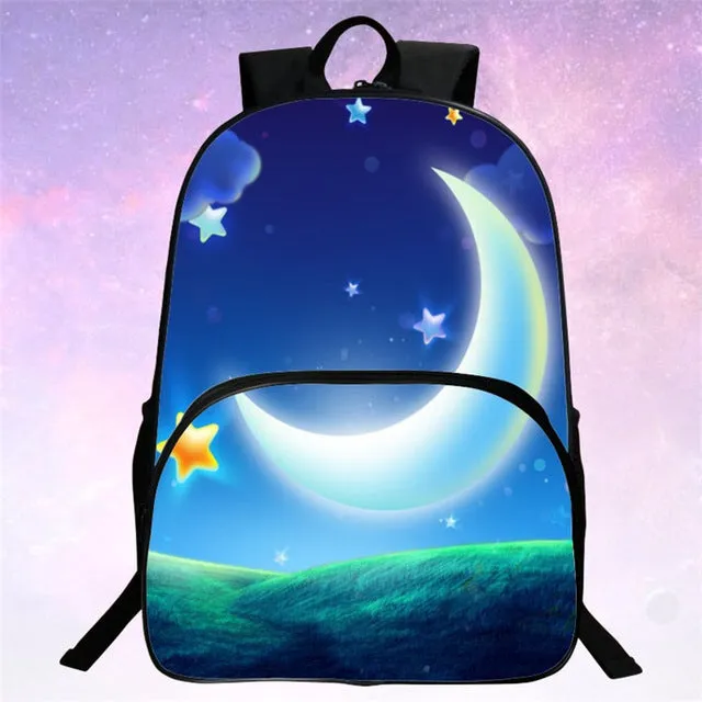 RUNNINGTIGER Children School Bags Galaxy / Universe / Space 24 Colors Printing Backpack For Teeange Girls Boys Star Schoolbags