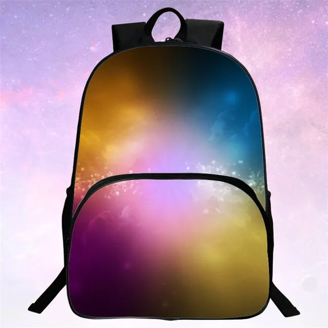 RUNNINGTIGER Children School Bags Galaxy / Universe / Space 24 Colors Printing Backpack For Teeange Girls Boys Star Schoolbags